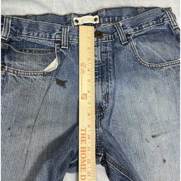 Carhartt Grunge Workwear Skater Baggy Blue Jeans 34x32 VTG Y2K Thrashed B189DKV - Picture 16 of 16